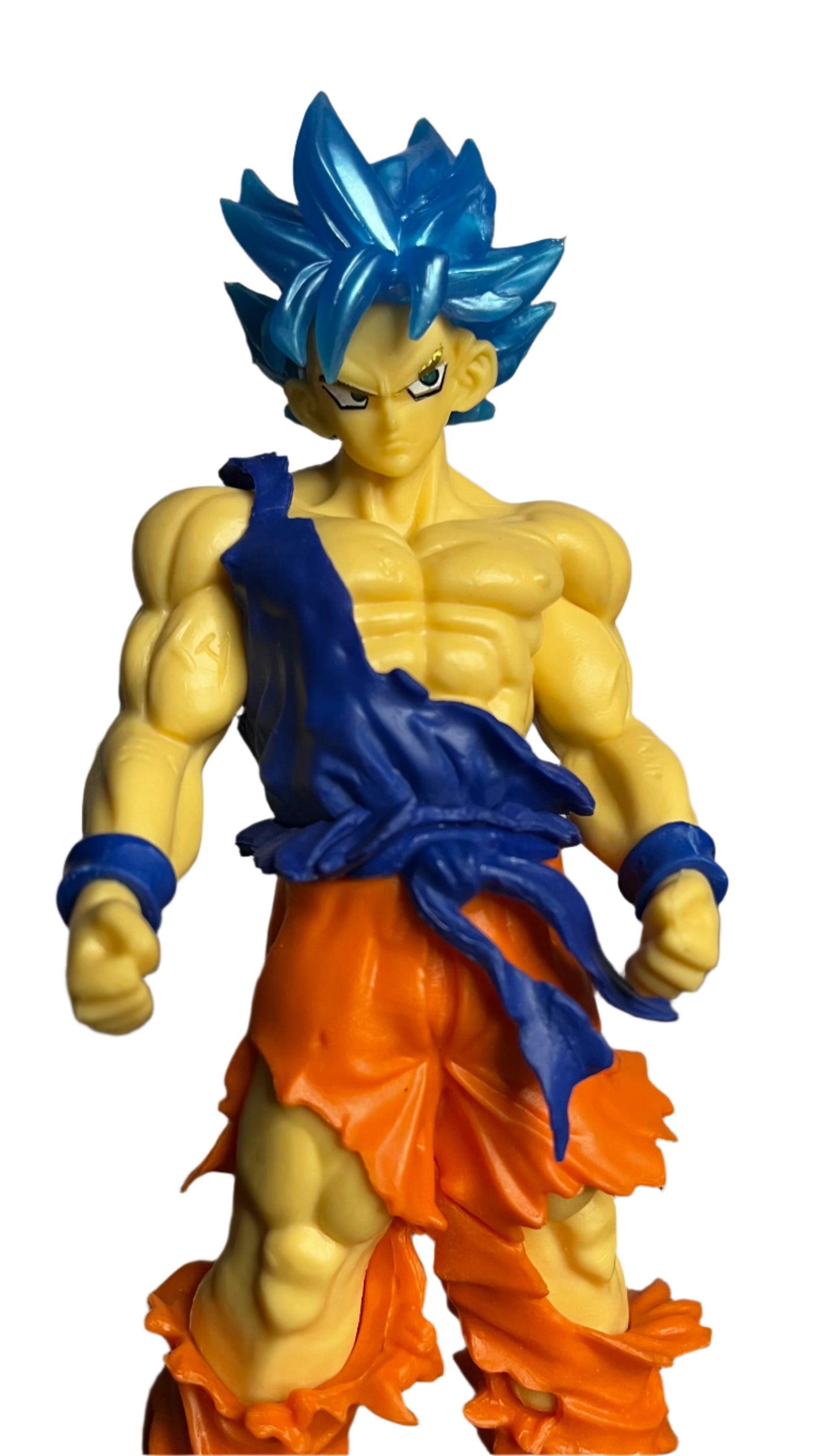 Goku Action Figure – Medium Size, Blue Hair (Super Saiyan God Style)
