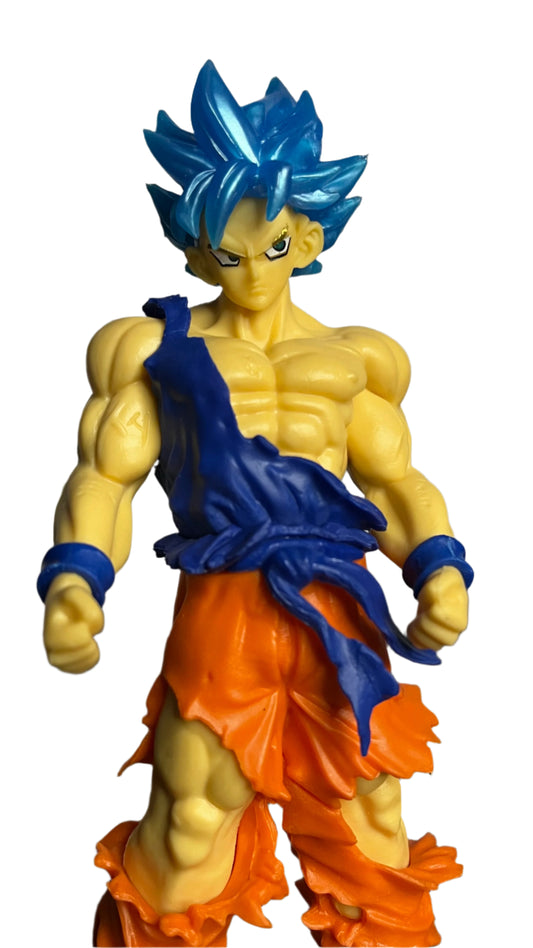 Goku Action Figure – Medium Size, Blue Hair (Super Saiyan God Style)