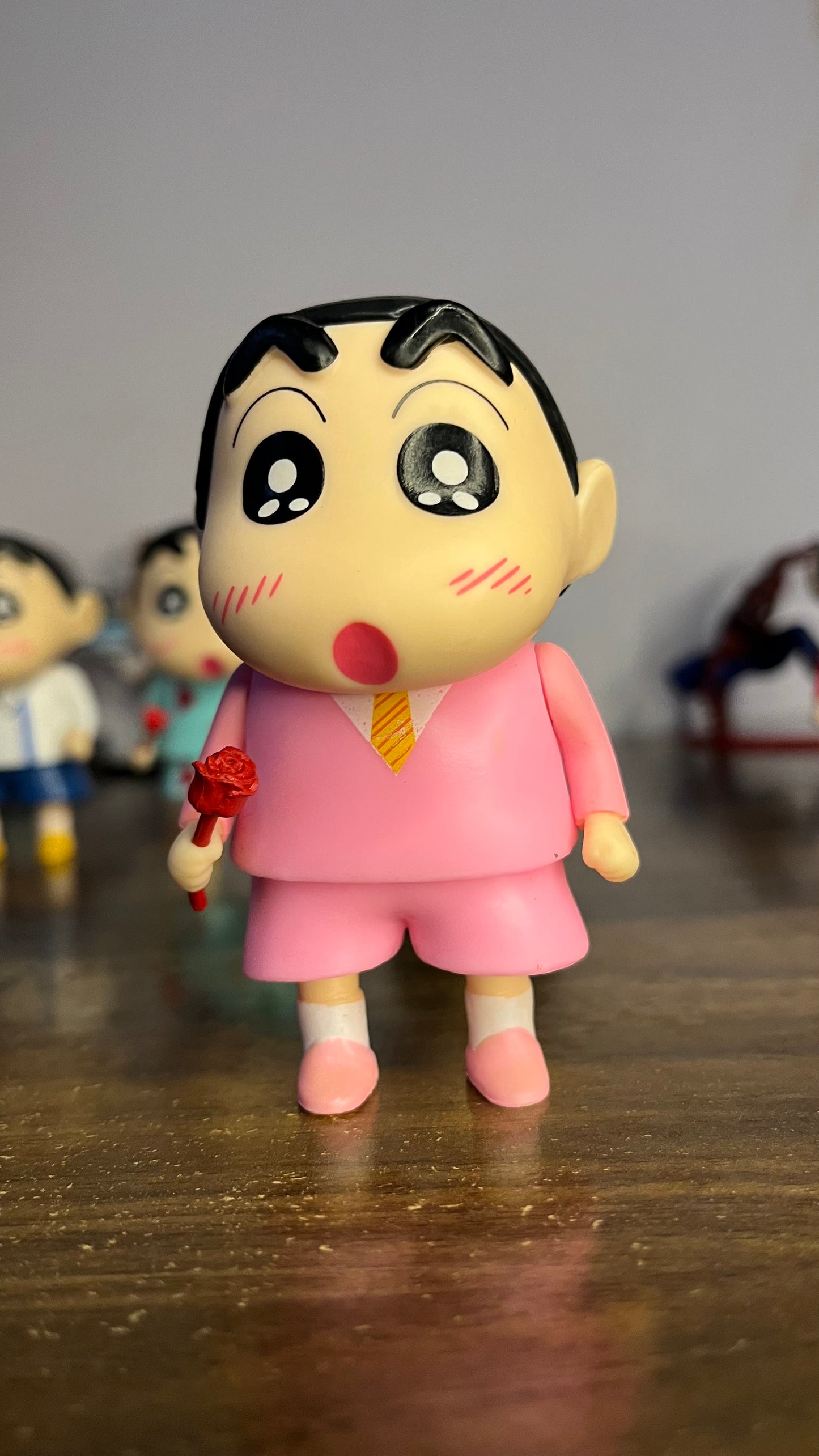 Shinchan Character Action Figure – 15cm, Style: Pink Suit
