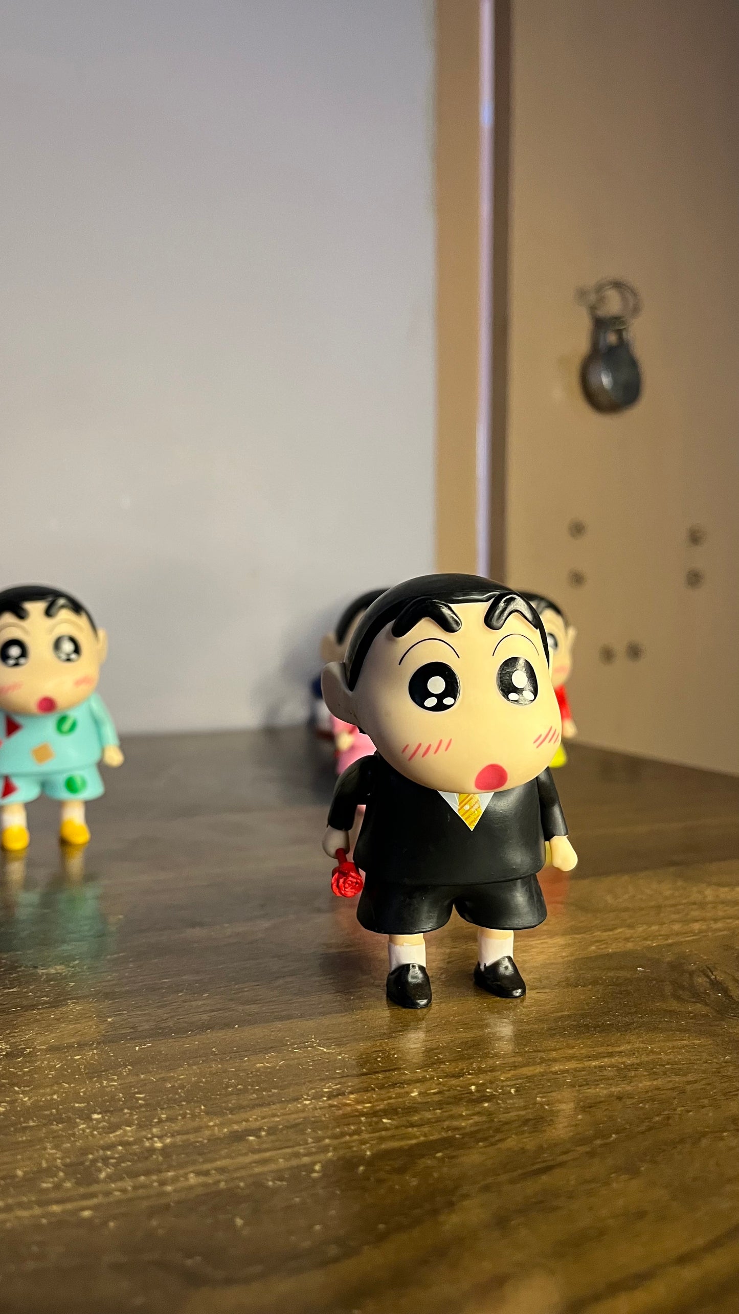 Shinchan Character Action Figure – 15cm, Style: Black Suit