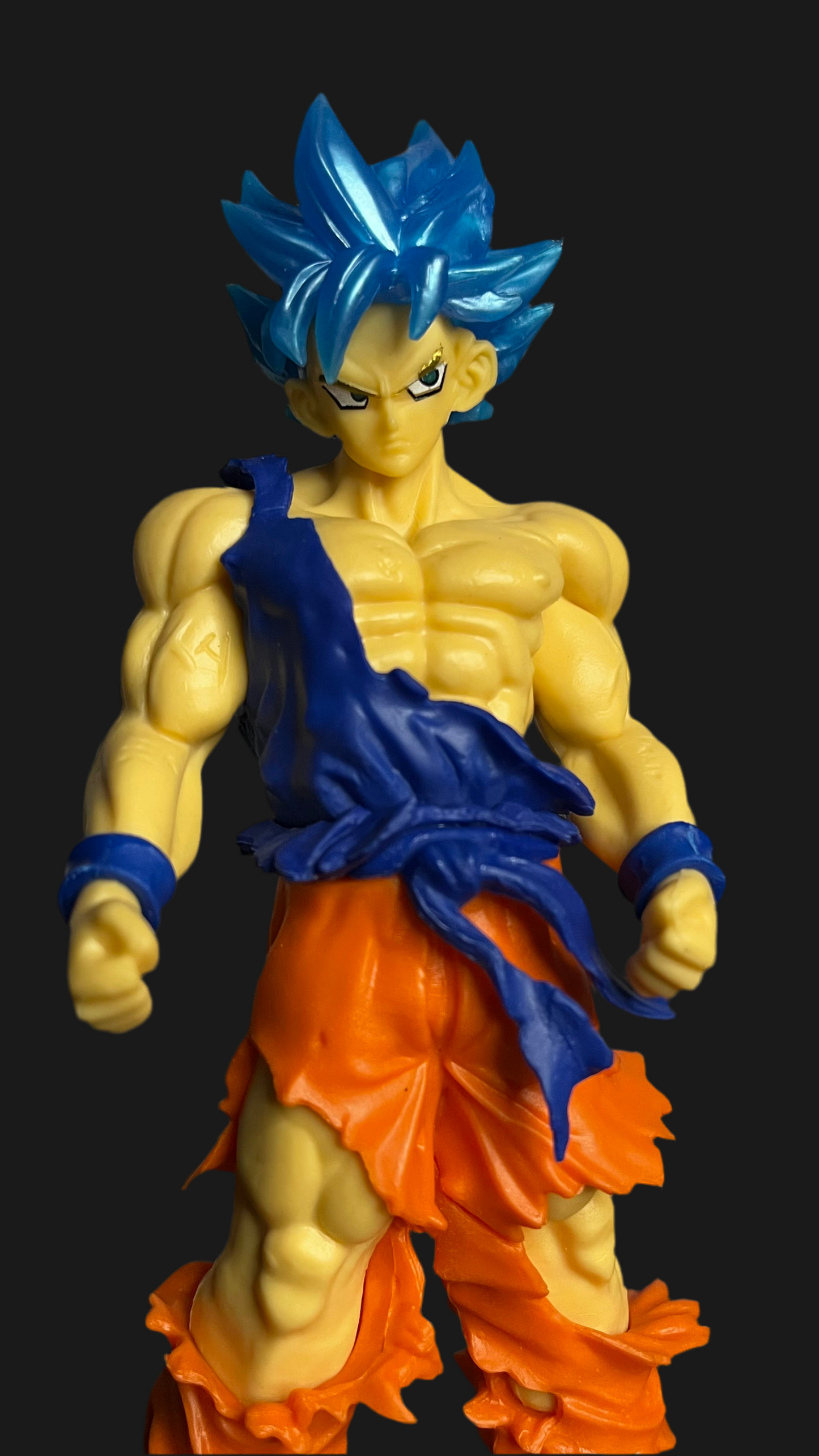 Goku Action Figure – Medium Size, Blue Hair (Super Saiyan God Style)