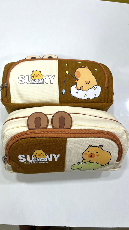 Capybara Large Capacity Multipurpose Zipper Pouch