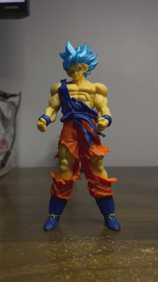 Goku Action Figure – Medium Size, Blue Hair (Super Saiyan God Style)