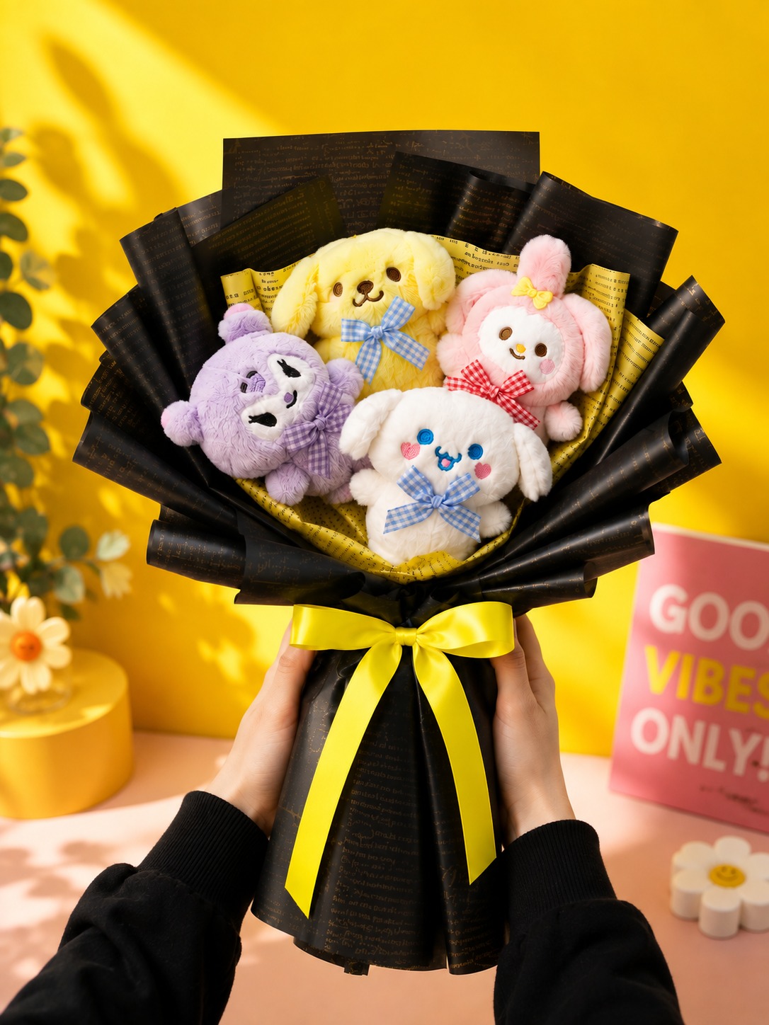 Kawaii Plushie Bouquet | 4 Mini Plush Toys Gift Set