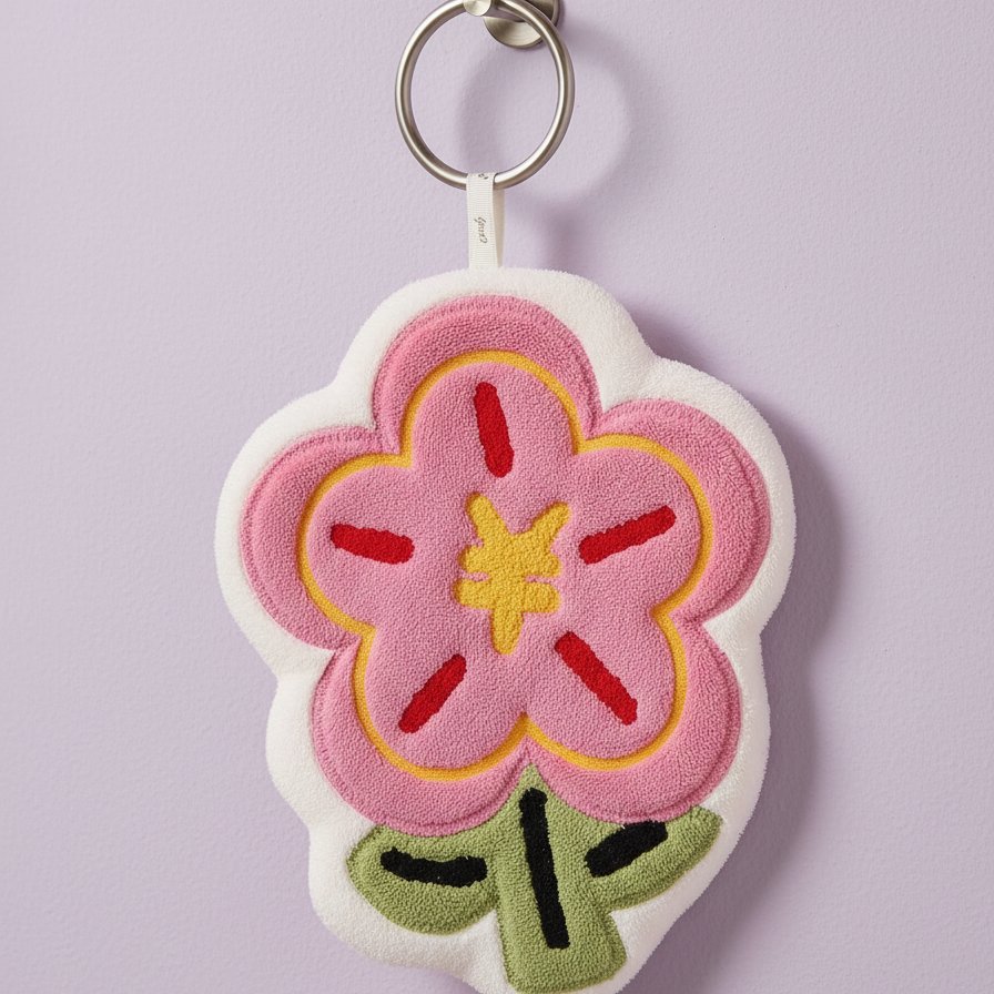Pink Flower Hand Towel