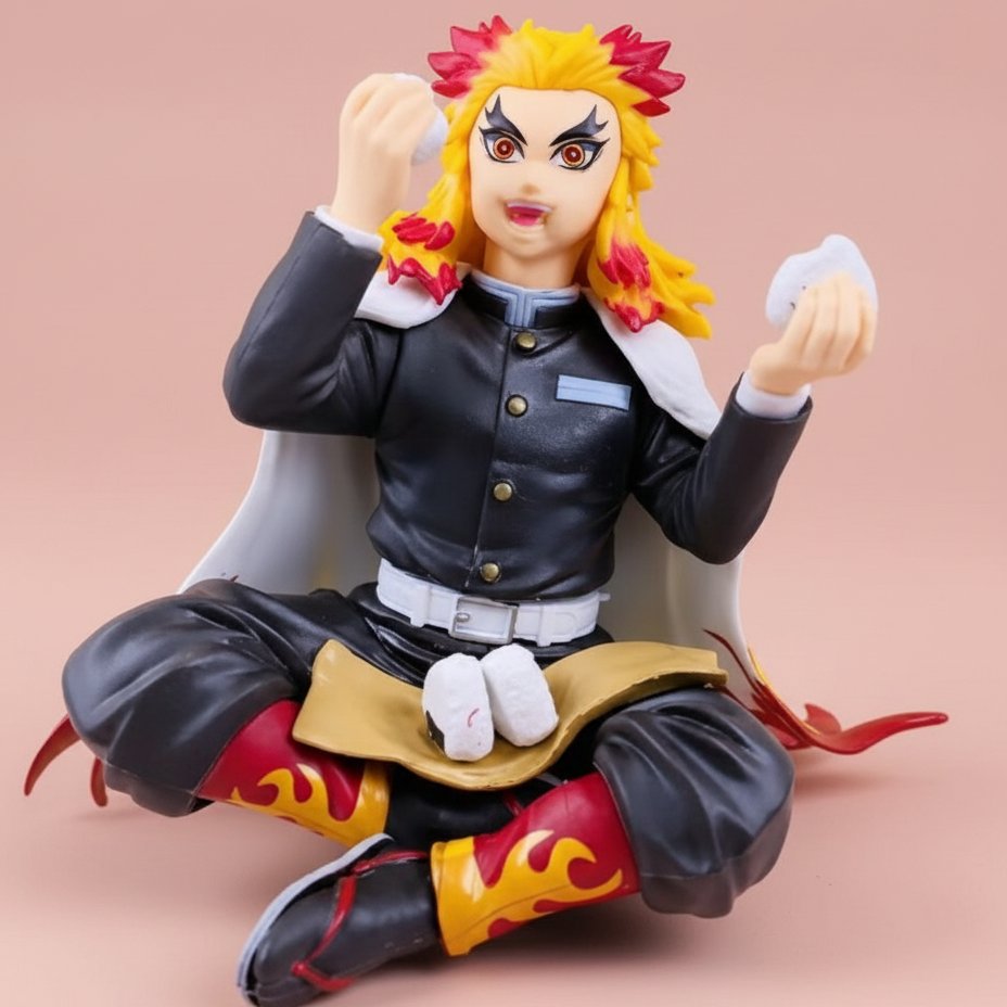 Rengoku Eating Rice Ball Action Figure