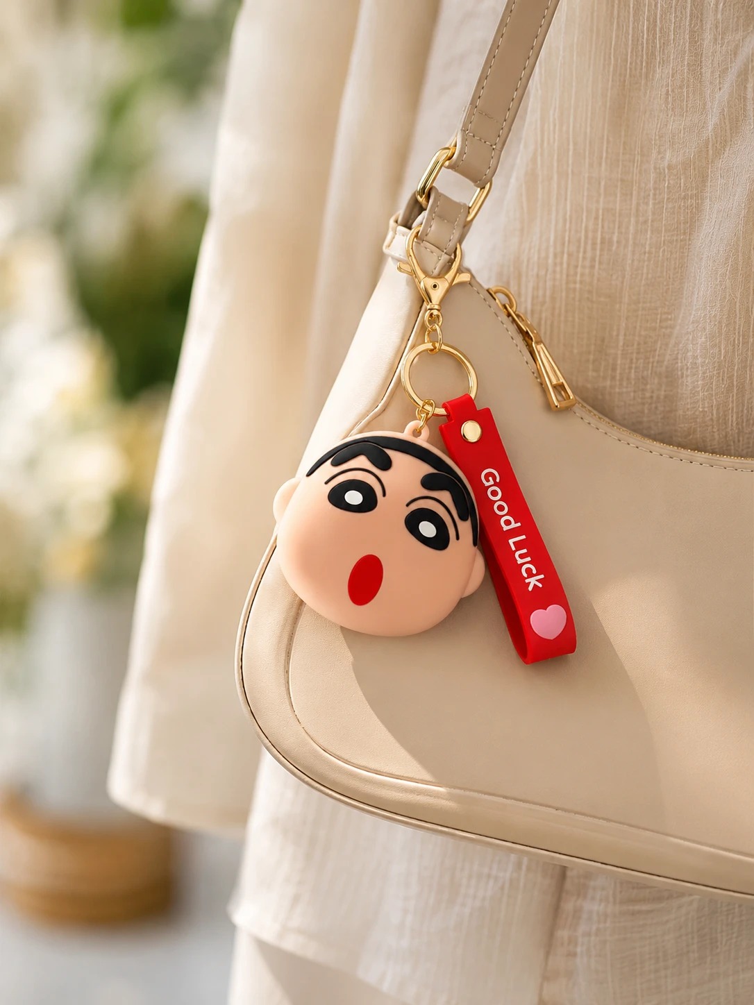 Shinchan Coin Pouch Silicon Keychain