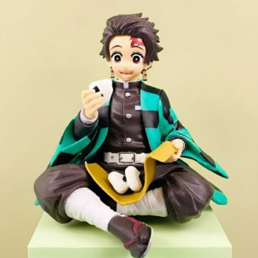 Tanjiro Eating Rice Ball Action Figure